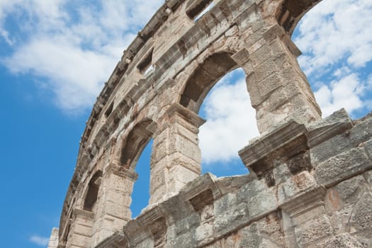 Roman amphitheater in Pula, Croatia