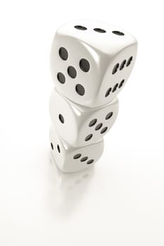 An image of a tower of dice