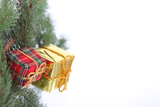 gifts hooked on a Christmas tree