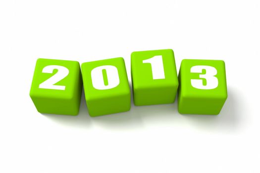 New Year 2013 Green cubes. Part of a series.