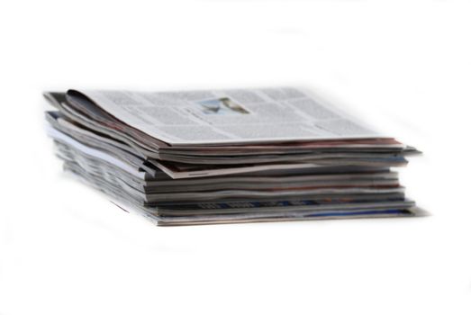 stock pictures of a stack of newspapers or magazines