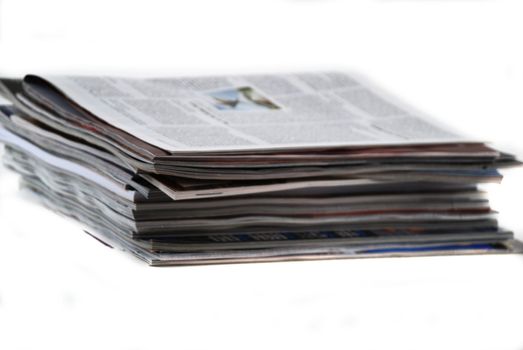 stock pictures of a stack of newspapers or magazines