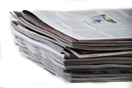 stock pictures of a stack of newspapers or magazines