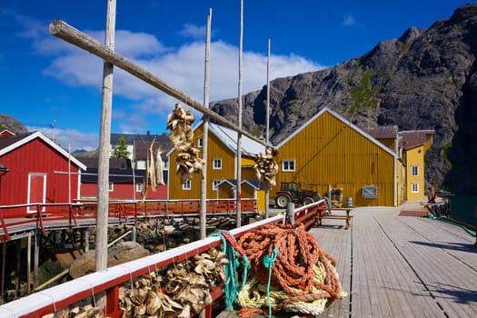 Traditional old fishing village of Nusfjord on Lofoten islands, Norway