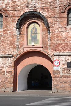 Passage through Dmitrovskaya Tower of Nizhny Novgorod Kremlin, Russia