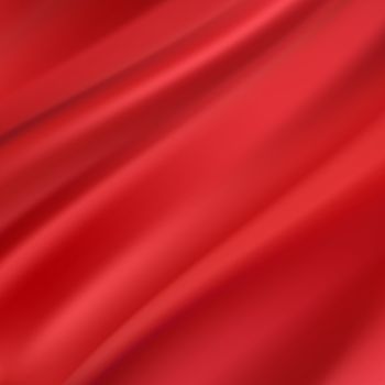 Beautiful Red Satin Fabric for Drapery Abstract Background