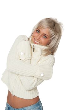 beauty portrait of a cheerful woman