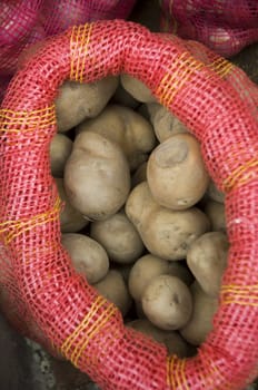 a basket of potatoes