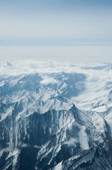 a bird eyes view of Karakoram in Ladakh, India