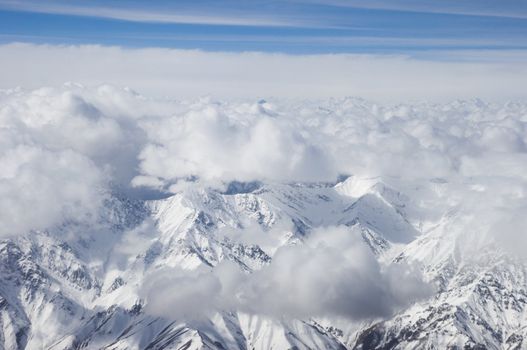 a bird eyes view of Karakoram in Ladakh, India