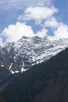 snow covered mountain in Pahalgam Valley, Kashmir, India