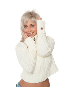 beauty portrait of a cheerful woman