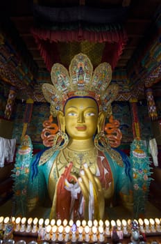 Chamkhang, statue of the future buddha, Leh, India