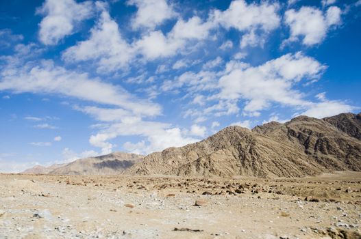 view of mountain and sky to Nubra valley, Leh, India
