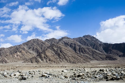 view of mountain and sky to Nubra valley, Leh, India