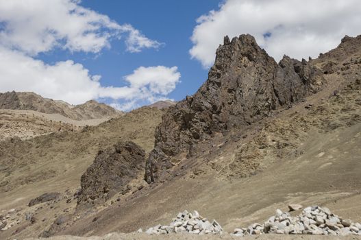 view of mountain and sky to Nubra valley, Leh, India