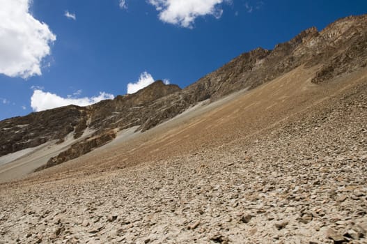 view of mountain and sky to Nubra valley, Leh, India