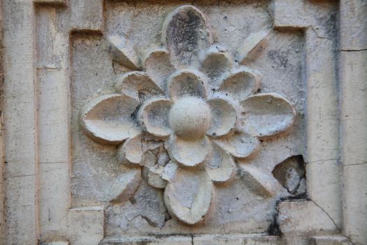 Stone reliefs found in many ornaments in the temples and palaces of King Jogjakarta Indonesia