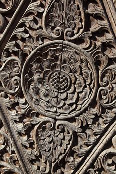 Unique carvings frequently adorn the gates in Central Java, Javanese traditional carving