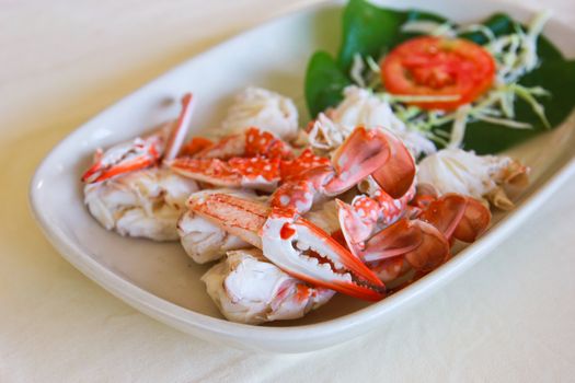 Steamed crab Thai food