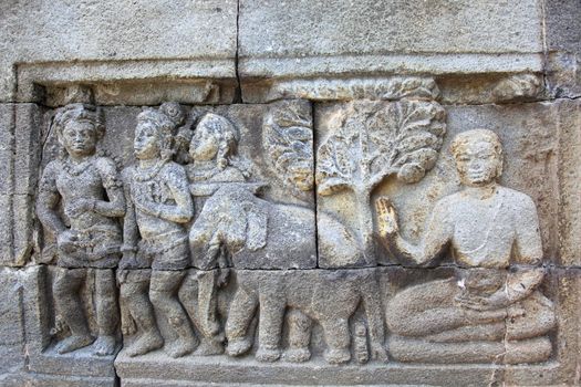 Mendut temple in Magelang, Central Java, Borobudur temple adjacent to the place of Religious Worship Buddhist