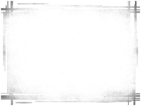 Black grunge border frame on white background