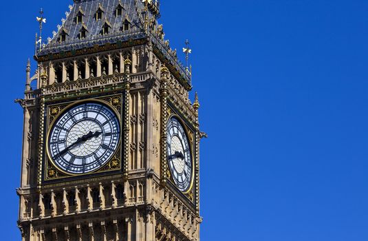 The Clock-Face of Big Ben (Elizabeth Tower) in London.