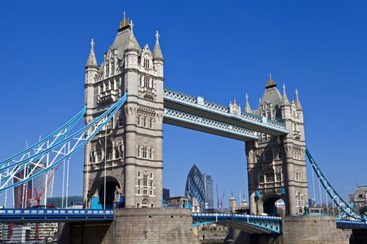 The magnificent Tower Bridge in London.
