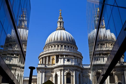 A view of St. Paul's Cathedral in London.
