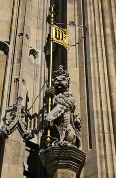 Architectural Detail on the Houses of Parliament in London