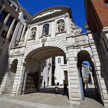 Temple Bar in London.  it is currently situated near St. Paul's Cathedral.