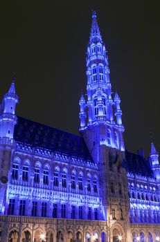 Brussels City Hall (Hotel de Ville) located in Grand Place in Brussels, Belgium.