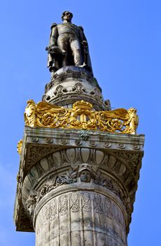 King Leopold Statue I Statue on the Congress Column in Brussels.