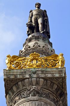 King Leopold Statue I Statue on the Congress Column in Brussels.