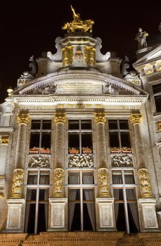 One of the Guildhalls on the Grand Place in Brussels, Belgium.