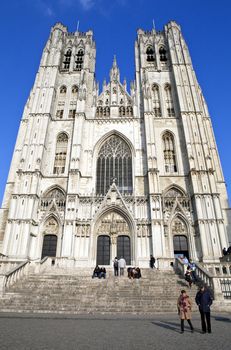 St. Michael and St. Gudula Cathedral in Brussels, Belgium.
