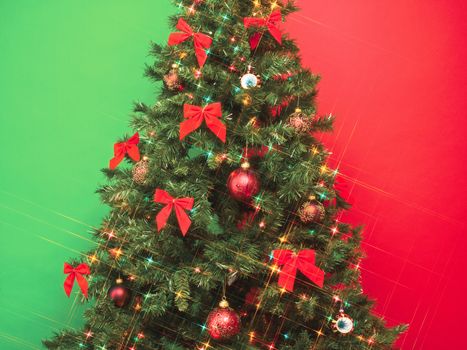 Christmas tree with colorful decoration