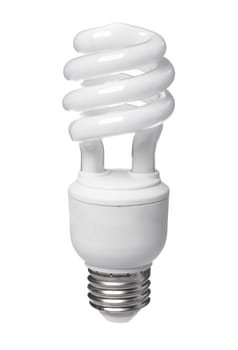 Light bulb against white background