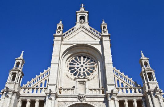 The impressive Sainte Catherine church in Brussels, Belgium.