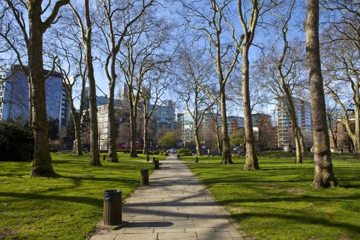 View of Paddington Green in London.