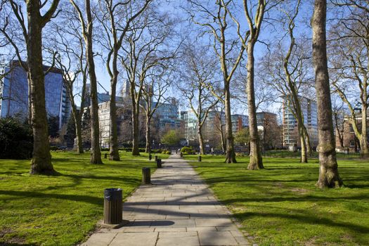 View of Paddington Green in London.