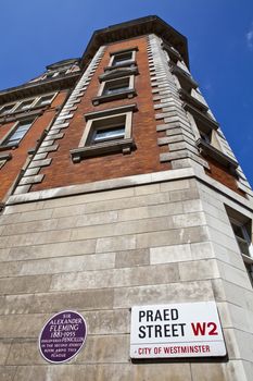 Sir Alexander Fleming Plaque at St. Mary's Hospital in London.  The location where Fleming discovered Penicillin.