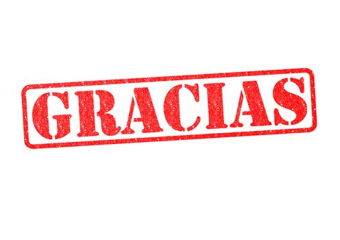 GRACIAS Rubber Stamp over a white background.