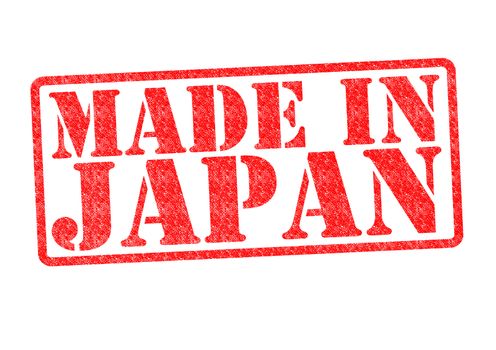 MADE IN JAPAN Rubber Stamp over a white background.