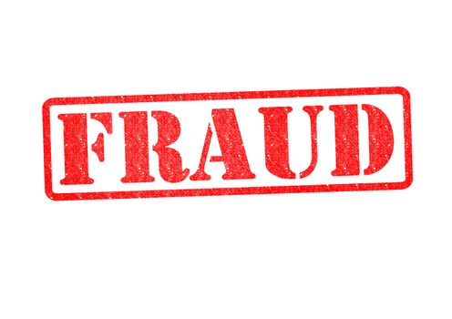 FRAUD Rubber Stamp over a white background.