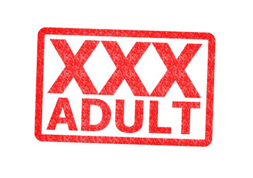 XXX Adult Rubber Stamp over a white background.