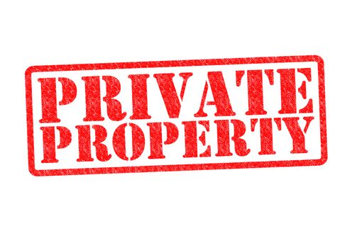 PRIVATE PROPERTY Rubber Stamp over a white background.