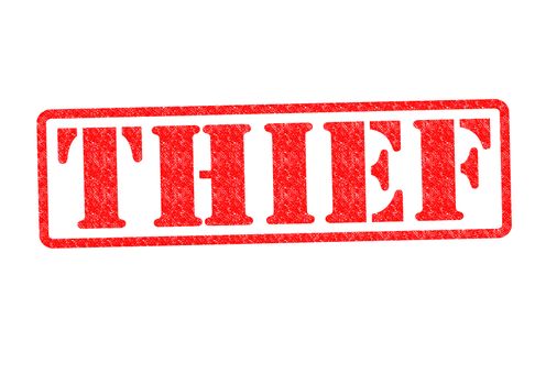 THIEF Rubber Stamp over a white background.