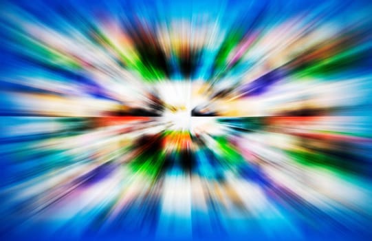 Abstract colorful zooming background