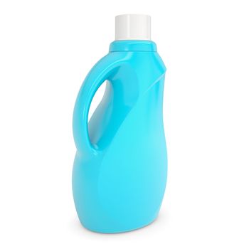 Plastic bottle of household chemicals. Isolated render on a white background